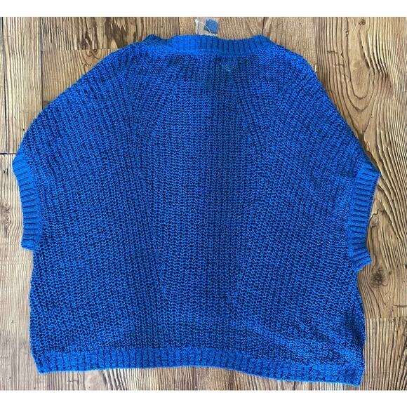 Tommy Bahama Women's Marlina Blue Tape Yarn V Neck Sweater Top Size L NWT $125 - Picture 2 of 12